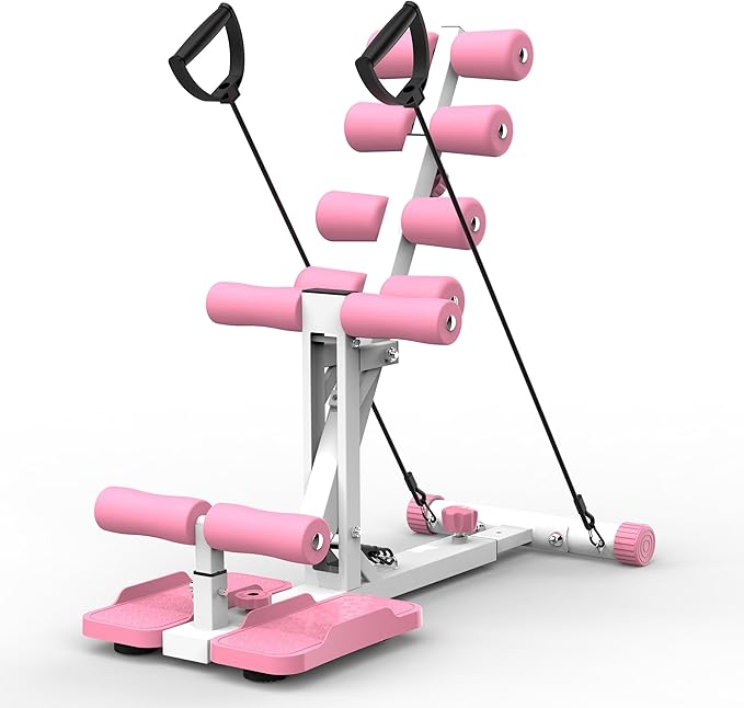 Deep Squat Machine for Women, Ab Machine for Home Gym, Adjustable Ab Trainer Bench for Full Body Workout, Sit Up Exercise Equipment for Abdominal