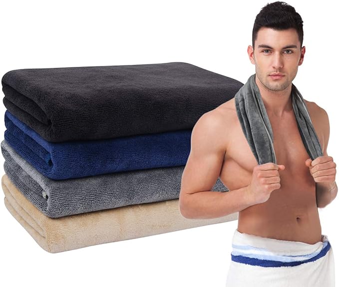 VIVOTE Microfiber Gym Towels Sports Sweat Towel Super Absorbent Ultra Soft Multi-Purpose Man Women Fitness Workout Travel Camping Hiking Yoga 16 Inch X 32 Inch
