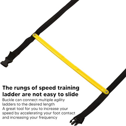 Agility Ladder, 2.6m Speed Agility Training Ladder Speed Training Pad Football Footwork Soccer Workout Pad Workout Equipment for Basketball Kit