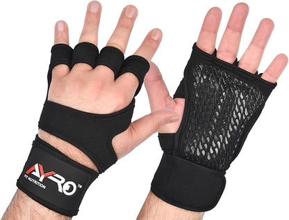 AYRO Workout Gloves for Men & Women – Gym Gloves for Men, Weight Lifting Gloves, with Wrist Support, Breathable Palm Padding, Non-Slip Grip – Ideal for Gym, Fitness, Cross Training, Cycling Gloves