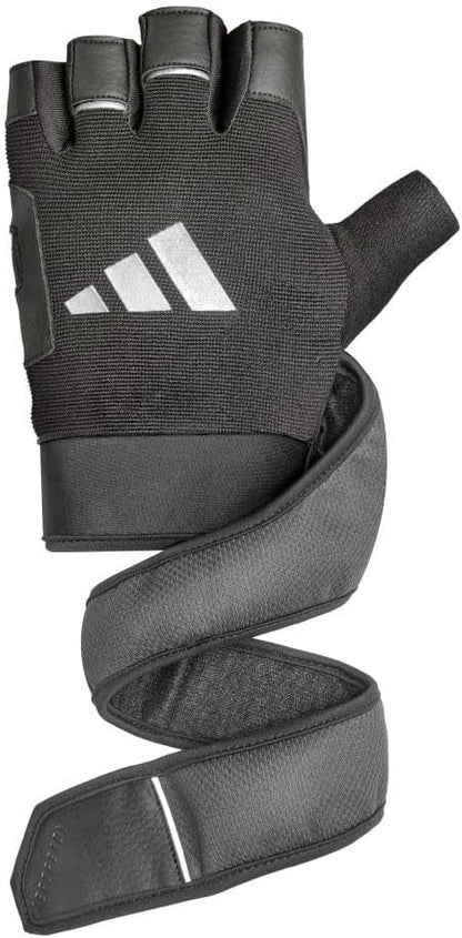 Adidas Wrist Wrap Training & Weightlifting Gloves, Fingerless Workout Gloves