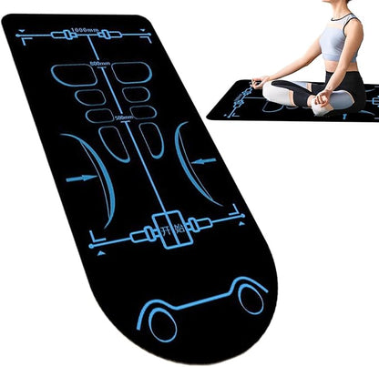 Exercise Equipment Mat - Extra Long Yoga Mat Non-Slip 5.25x2.3ft | Men And Women Exercising Mat, Sound Insulation Knee Joint Protector Pad For Ab Roller Wheel And Workout Accessories