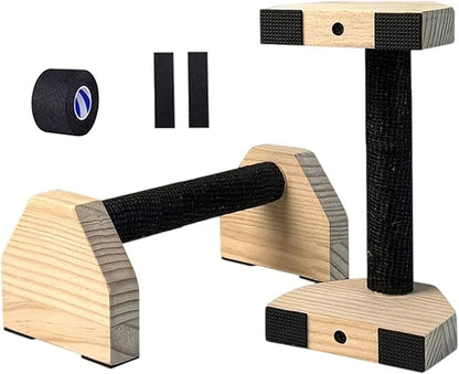2Pcs Push up Bar Home Workout Equipment Parallettes Bar for Adults Wood Push up Stands for Gymnastics Exercise Aerobics