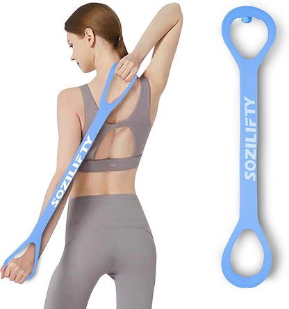 Figure 8 Resistance Band (Upgraded),Elastic Band, Stretch Bands, with Storage Bag, for Arm,Shoulder, Back,Leg Stretching Workout, Portable Home Office Elastic Ropes for Yoga, Pilates