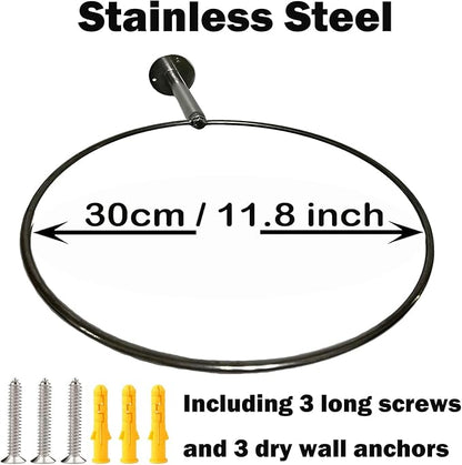 Pmsanzay Wall Mounted Half Ball Balance Trainer Holder, Sturdy Stainless Steel Balance Trainer Storage Rack, Half Yoga Exercise Ball Display Holder for Home Gym,Studios - No Balance Trainer
