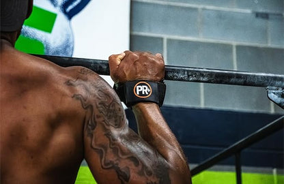 PR+ Gymnastics Hand Grips for Pull Ups Weightlifting and Cross Training - No Hole - Chalk Free - Triple Layer Hand Protection - Optional Wrist Wraps