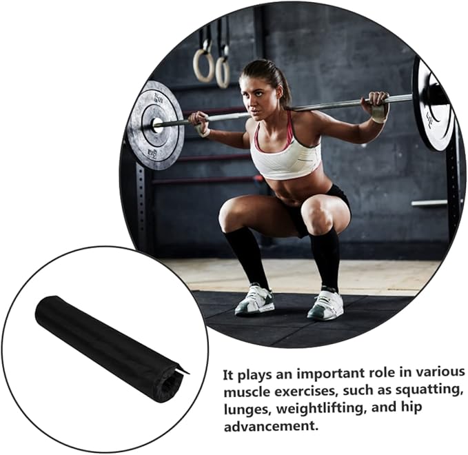 Happyyami 1pc Barbell Pad for Shoulder Protection Non-Slip Squat Cushion for Weight Lifting Deep Squats and Hip Thrusts Tear-Resistant and Stability Easy Installation