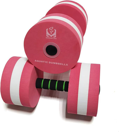 davidamy's gift Upgrade Water Aerobic Exercise Foam Dumbbells Pool Resistance 1 Pair, Water Fitness Exercises Equipment for Weight Loss