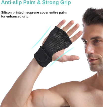 Workout Gloves for Men Workout Gloves Women, Wrist Wraps Wrist Straps for Weightlifting, Versa Grips Lifting Wrist Wraps Weight Lifting Gloves Gym Gloves for Men & Women