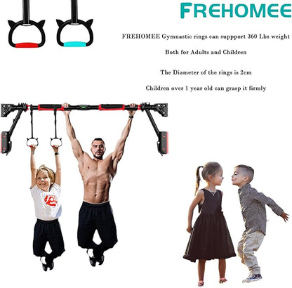 New Professional Gymnastic Rings,Both for Adults and Kids,Support 550 LBS,Home Fitness Equipment,Indoor and Outdoor Pull-up Bar for Stretching and Height Increase,with Adjustable Straps