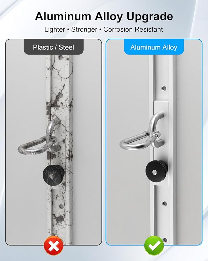 Adjustable Resistance Band Wall Anchor System – Dual 40 inch Aluminum Rails with Sliding Mounts, Space-Saving Home Gym Setup for Strength, Stretch, and Mobility Training
