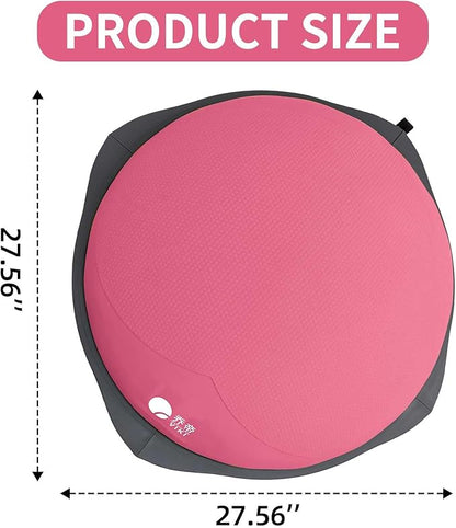 workout equipment for home，boso balancing ball，half ball balance trainer，core training equipment， 27.5 inch Yoga Exercise Ball for Home Gym Core Training Anti-Skid Surface (Pink Heart-27.5'')
