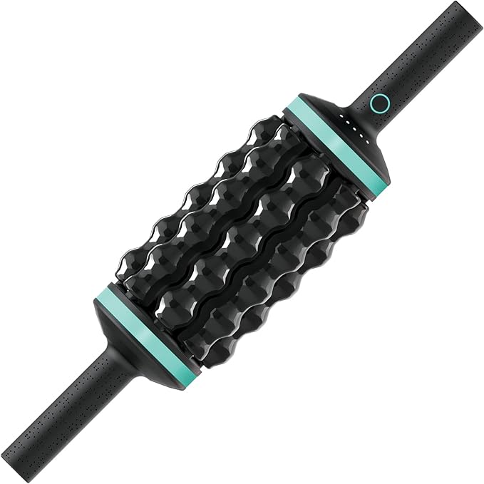 Chirp RPM Rolling Percussive Massager – Deep Tissue Muscle Massager and Back Roller with Hands-Free Base, Rechargeable Leg Massager Roller, 5-Speed Massage Roller Stick for Legs, Foot & Calf Massager