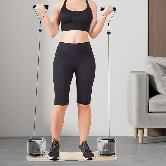 Pilates Bar Kit with Resistance Bands, Gym Strength Training Equipment for Hip, Back, Arm, Full-Body Workouts, Home Gym Strength Training Equipment, Anti-Slip Long Pole, Stable Base