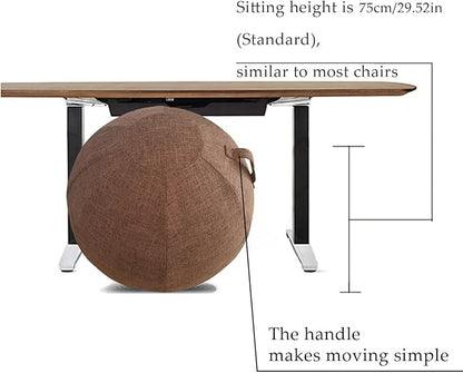 Yoga Ball Cover - Pilates Exercise Yoga Ball Cover, Anti Scratch Exercise Ball Cover with Handle for 55/65/75cm Birthing Ball, Stability Ball, Balance Ball (Without Ball)