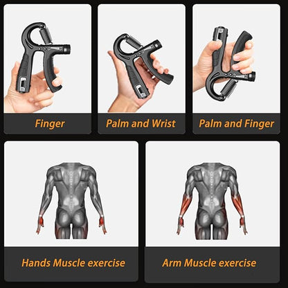 Strengthener Hand Grip Trainer Number Counter Forearm Finger Wrist Gripper Exerciser 5-60kg Adjustable Stretcher Squeezer Workout