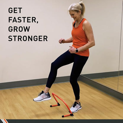 Body Sport Adjustable Athletic Speed Training Hurdles, Jumping & Speed Training Fitness Equipment, Hurdles for Track & Field, Basketball, Soccer & More, Set of 5