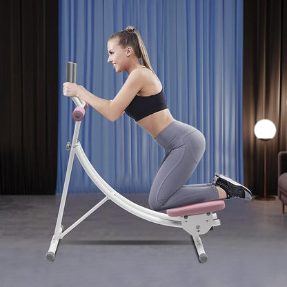 Ab Workout Machine with LED Monitor, Foldable Sit Up Bench Core Abdominal Trainer Multifunction Home Gym Equipment for Leg Thighs Buttocks Rodeo Sit-up Exercise