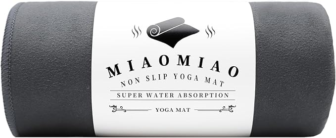 MIAOMIAO Non-Slip Hot Yoga Towel Set,Super Absorbent Microfiber in, 24.5" x 72" - Anti-Slip, Injury Free Design for Pilates, Yoga Mats, Exercise, and Fitness Gear