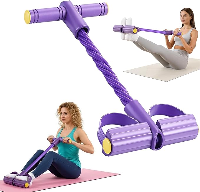 Pedal Resistance Band with Handle, 21 Fitness Resistance Bands, 6-Tube Foot Pedal Resistance Band for Home Workout, Multifunction Pedal Puller Resistance Band for Abdomen, Waist, Arms & Legs