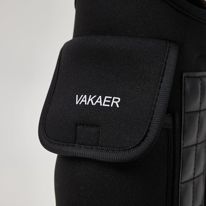 VAKAER Magnetic Gym Bag, Water Bottle Carrier Holder with Phone Pocket & Adjustable Strap,10 Ultra-Strong Magnets Stick to Fitness equipment, Workout Accessories Pouch for Women & Men, Black