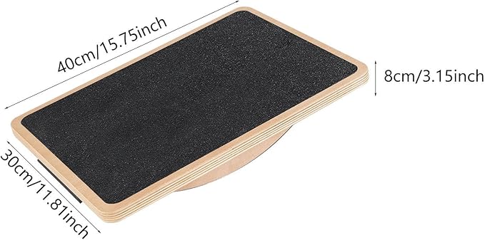 Wooden Wobble Balance Board Balance Stability Trainer Versatile Balancing Board Core Training for Fitness Office Home Gym
