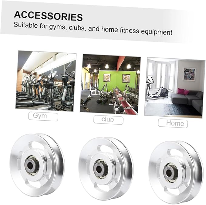 2pcs Heavy Duty Gym Pulley Wheel for Fitness Equipment Smooth Silent Bearing for Home Gym Pulley System and Attachments for Cable Machines and Strength Training