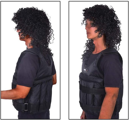Weighted Vest Men Workout - Adjustable Weight Vests with Shoulder Pad, Weighted Vest Woman for Running Walking Strength Jogging Cardio (Black Vest Without Weight)