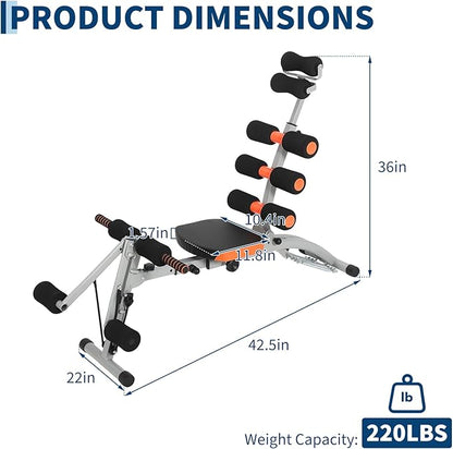 Adjustable Abdominal Trainer,Multi-Functional Ab Trainer Bench for Home Gym