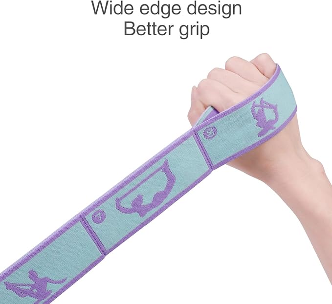 Adjustable Stretch Strap for Kids, 8-Loop Elastic Resistance Band for Children Gymnastics, Ballet Dance, Yoga, Stuff，Pilates & Flexibility Training, Home Exercise Equipment for Girls