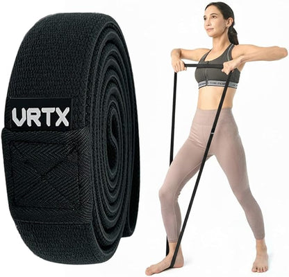 VRTX Fabric Resistance Bands for Men & Women | Long Exercise Band for Workout, Stretch, Yoga, Full Body Training | Soft Mesh Cloth, Non-Slip, High Durability Straps – Single Pack