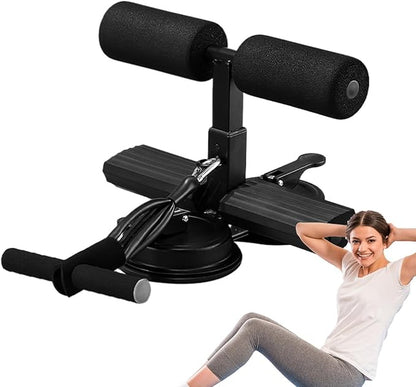Sit-Up Device, Adjustable Height Suction Cup Abs Exercise Trainer, 325KG Multifunctional Core Training Equipment for Home, Office, and Gym Workouts, Comfortable Training Supplies