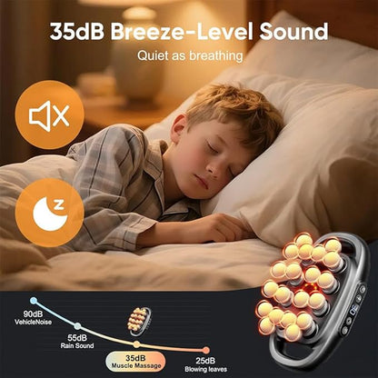 20 Head Massage Gun Deep Tissue - 2026 Upgrade 20-Drive Back Muscle Massager with 3 Modes & 30 Intensities, Portable Quiet Percussion Massager for Legs, Waist, Back, Neck, Buttocks Muscles Pain Relief