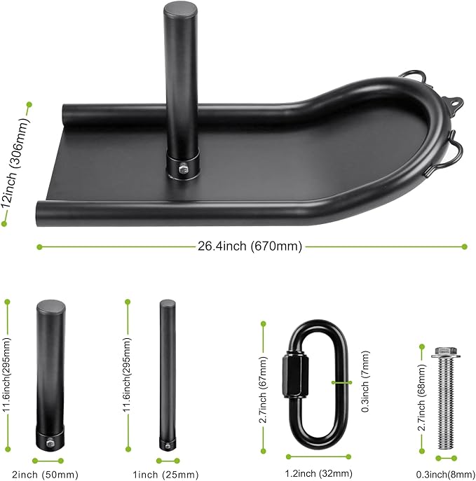 Kipika Weight Sled, Workout Sled, Fitness Strength Training Sled, Speed Training Sled for Athletic Exercise, Speed Improvement, Easily Through Obstacles, Suitable for 1" & 2" Weight Plate