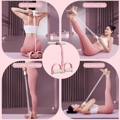 3-in-1 Multifunction Pedal Resistance Band, Elastic Pull Rope Fitness, Full-Body Workout at Home Gym, Exercise Sit-up, Yoga, Abdominal Training