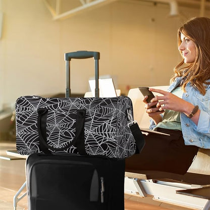 Travel Duffel Bag Spider Web Network Pattern Sport Gym Bag Weekender Overnight Bag carry on bag Training Shoulder for Women Men Boys Girls