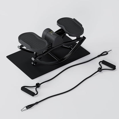 The Rock Stepper - Side to Side Rocking Stepper Machine for Home Workouts - Low Impact Indoor Cardio Leg Glute and Core Training - Quiet Compact Step Rocker Exercise Equipment