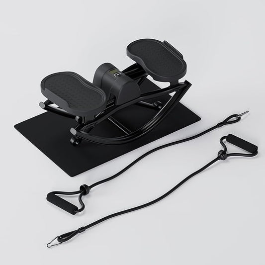 The Rock Stepper - Side to Side Rocking Stepper Machine for Home Workouts - Low Impact Indoor Cardio Leg Glute and Core Training - Quiet Compact Step Rocker Exercise Equipment