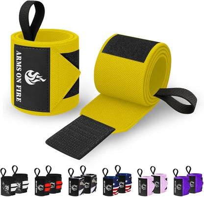TECEUM Weightlifting 18" & 12" Wrist Wraps with Thumb Loop – Heavy Duty Wrist Workout Braces for Men and Women – Ideal for Powerlifting, Strength Training, Bodybuilding