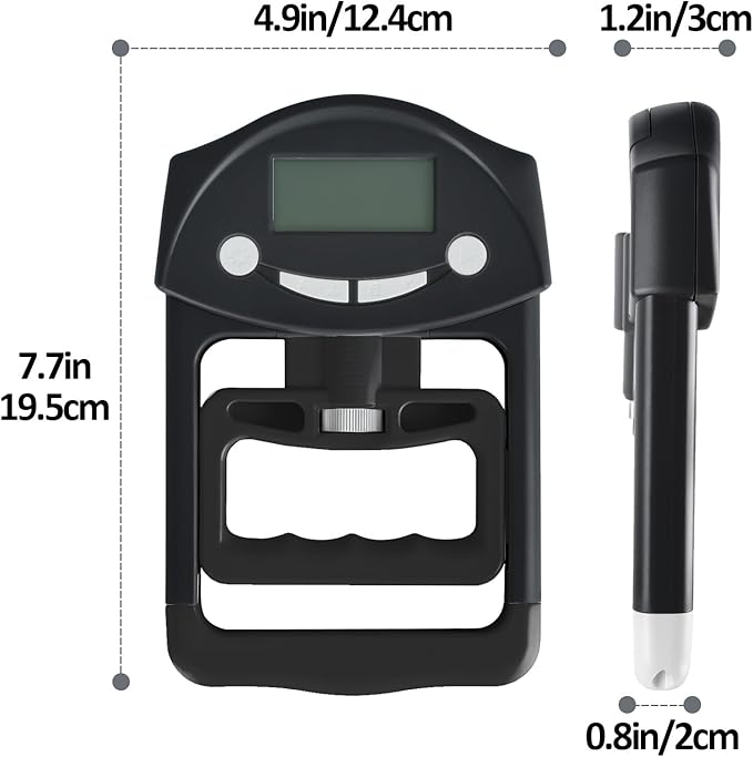 Hand Grip Strength Tester, 220Lbs/99Kgs Hand Grip Dynamometer with LCD Display, Electronic Handgrip Testing for Sports, School, and Home Use