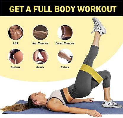 Non-Slip Fabric Resistance Bands for Working Out, Loop Exercise Bands for Booty Leg, Butt, Glute, Stretch Workout Bands for Women & Men, Hip Elastic Bands for Home Gym Fitness, Yoga, Pilates