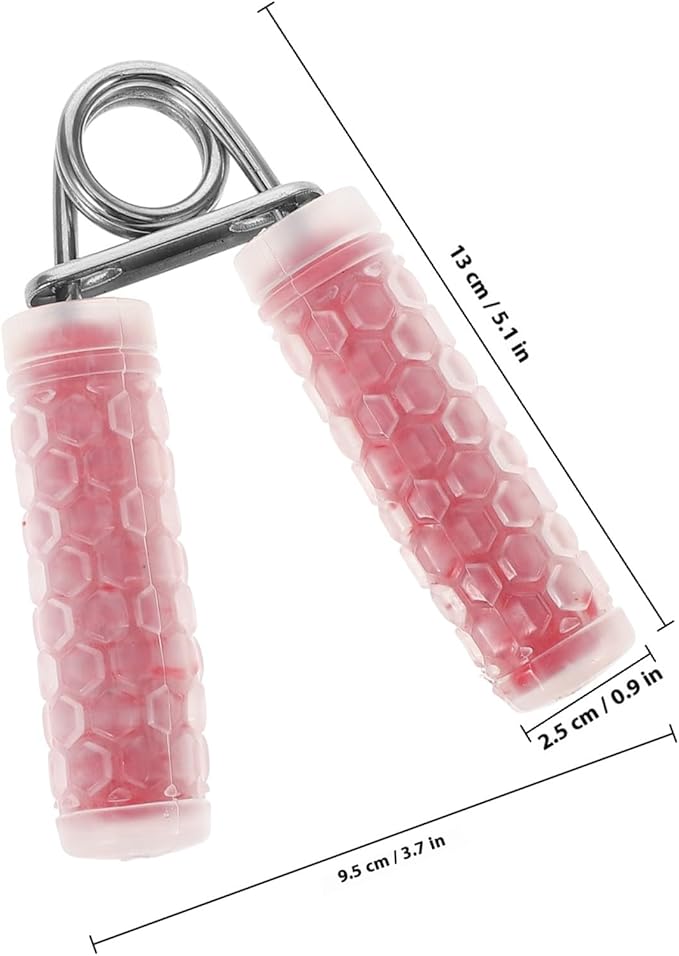 Grip Strength Trainer Hand Workout Grip Exerciser with Finger Extension for Forearm Training Red Crystal Massage for Men Fitness