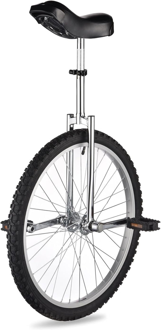 AW 16/18/20/24 Inch Wheel Outdoor Unicycle Adjustable Seat Exercise Bicycle Fit Adults Kids Outdoor Sports Fitness Exercise, for Choice