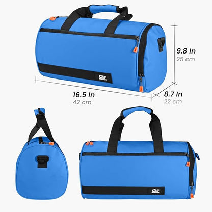 C&F BOGMOST Small Gym Bag for Women & Men,Small Lightweight Duffel Bag Carry On Bags Mini Duffel Travel Bag Waterproof Sports Bags for Workout/Sport/Travel, Royal Blue,with Shoes Compartment