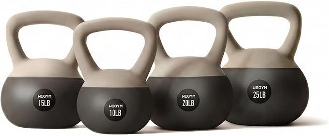 WeGym Soft Kettlebells with Cushioned Impact-Resistant Base and Anti-Slip, Wide-Grip Handle for Home Workouts, Weightlifting, and Full Body Strength Training