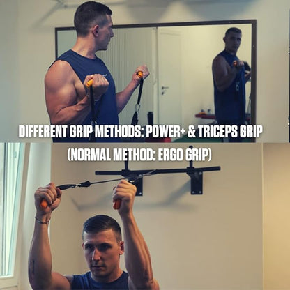 Angles90 Pull Up Assistance Bands - 2-Pack Black & Blue, 40 & 20 lb - Suspension Training with Angle 90s Grips - Deadlift Platform Bands for Lower Body - Pull Up Bar Assistance for Upper Body