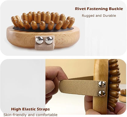 Large Fascia Massage Blaster Tool for Cellulite, Myofascial Release, Muscle Knots, Trigger Points, Cellulite Massager Tool for Body Tension Relief Promote Lymphatic Circulation Wood