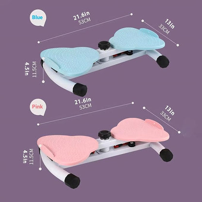 330 lbs Noiseless Anti-Slip Waist Twister Board - Ab Machine with Resistance Bands for Core Exercise & Slimming Waist, Home Gym Equipment Women & Men