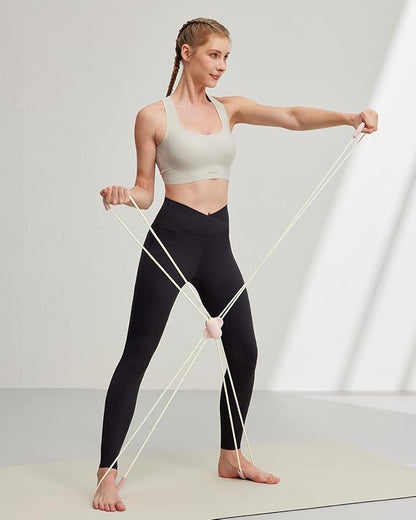 YOTTOY Cross Resistance Band for Full Body Workout,Elastic Exercise Bands for Legs,Arms,Glutes,Stretch Bands for Exercise,Yoga Straps for Stretching, Booty Bands for Home Gym