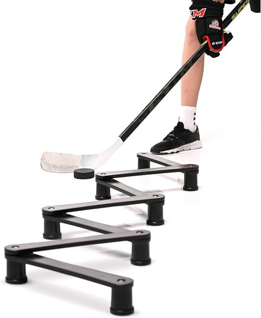 ACE HOCKEY The Snake Trainer - Lightweight Stickhandling Training Tool - Hockey Training Equipment for Puck Control, Reaction Time and Coordination - Portable, Durable and Adjustable
